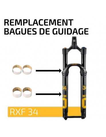 Remplacement bagues de guidage ÖHLINS RXF34