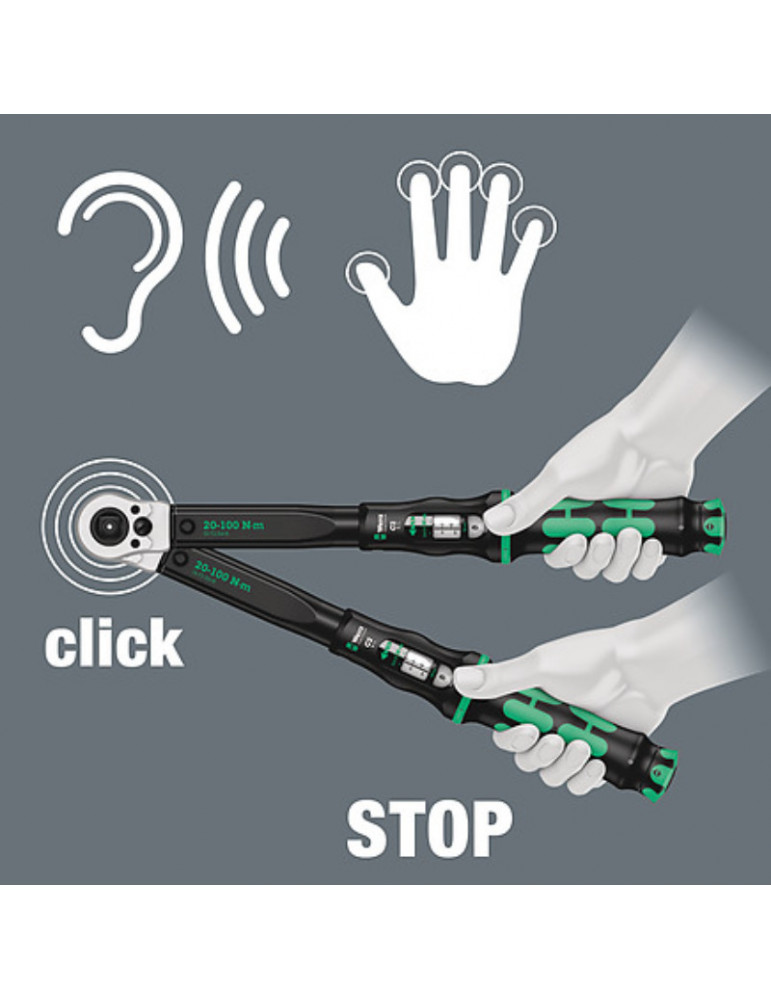 Outil WERA Click-Torque C 2 Push R/L clé dynamométrique 05075625001