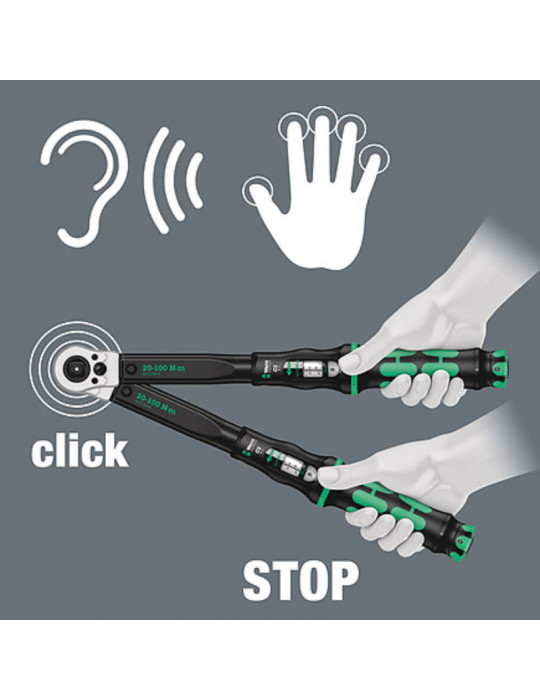 Outil WERA Click-Torque C 2 Push R/L clé dynamométrique 05075625001