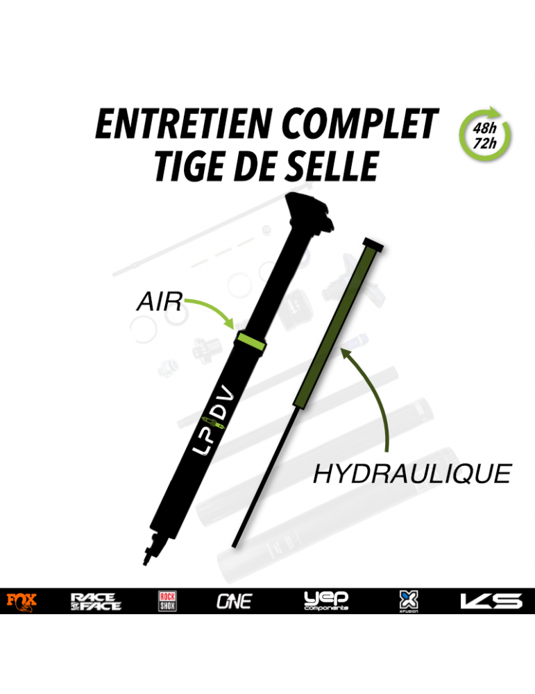 Entretien complet tige de selle télescopique