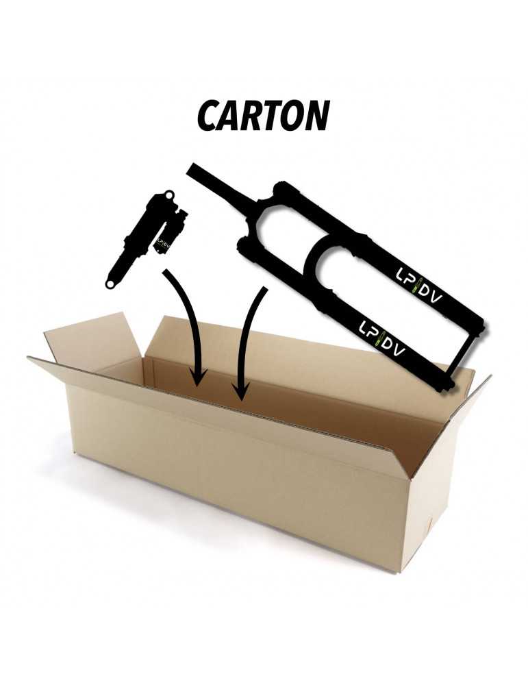 Carton pour fourche et amortisseur VTT
