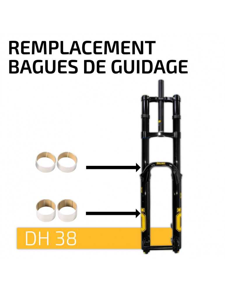 Remplacement bagues de guidage ÖHLINS DH38