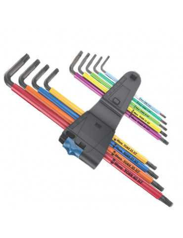 Outil WERA 967/9 TX XL TORX Multicolour HF 1 Jeu de clés mâles coudées version longue 9 pièces 05024470001