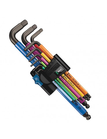 Outil WERA 950/9 Hex-Plus Multicolour HF 1 Jeu de clés mâles coudées, 9 pièces 05022210001
