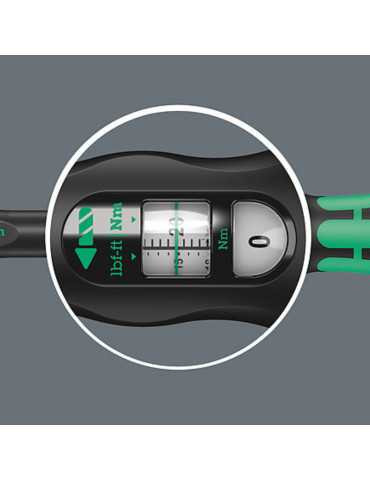 Outil WERA Click-Torque C 2 Push R/L clé dynamométrique réglable pour serrage à droite et à gauche, 20-100 Nm 05075625001