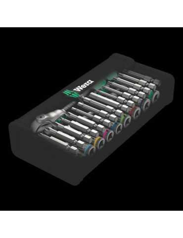 Outil WERA 8100 SA 9 Jeu cliquet Zyklop Speed, à carré 1/4", syst. impérial, 28 pièces