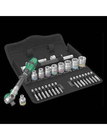 Outil Wera 8100 SB 9 Jeu cliquet Zyklop Speed, à carré 3/8", syst. impérial, 29 pièces 05004019001